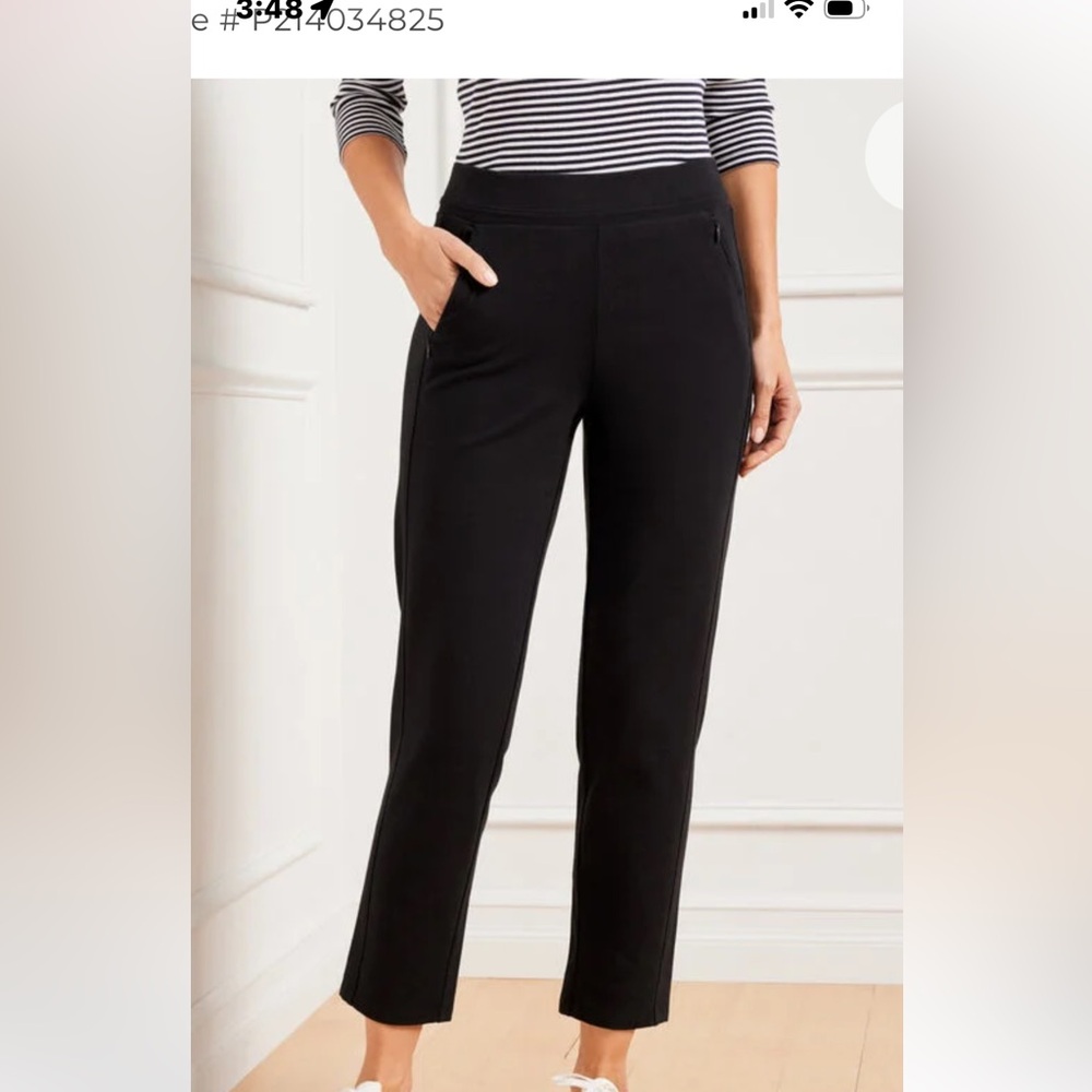 TALBOTS EVERYDAY STRETCH STRAIGHT LEG ANKLE PANT L P